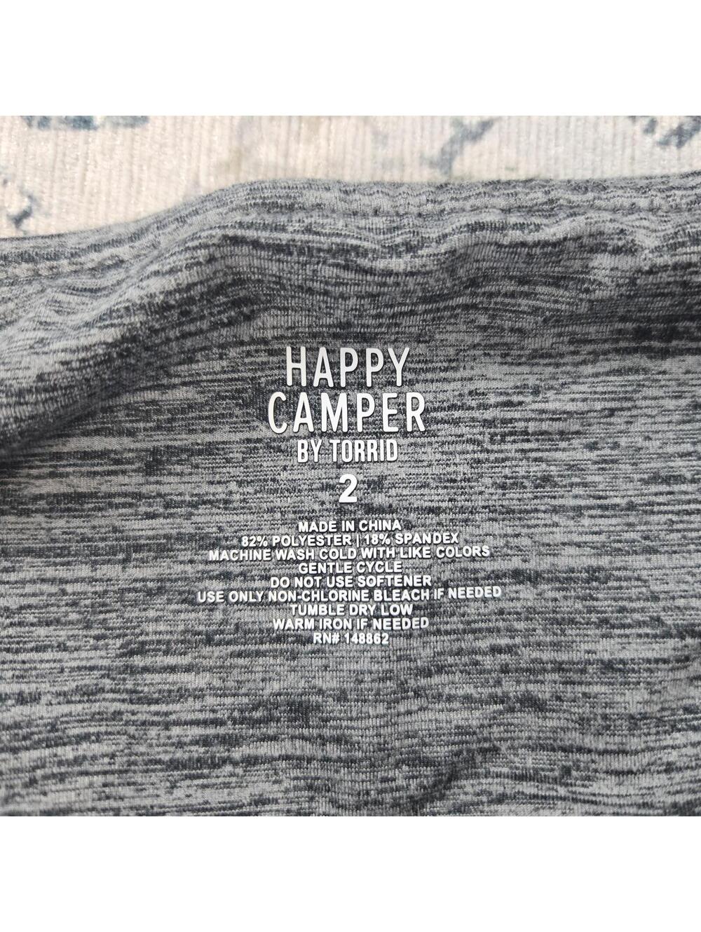 Happy Camper by Torrid Biker Shorts Gray 2 - Picture 4 of 6